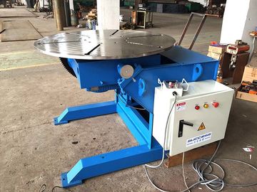 Horizontal 10T Welding Positioner Turntable Blue Rotary Weld Positioner